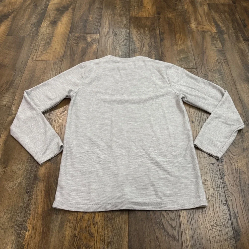 Tommy Bahama Mens Gray Textured Knit Long Sleeve Crew Neck Pullover Shirt Small